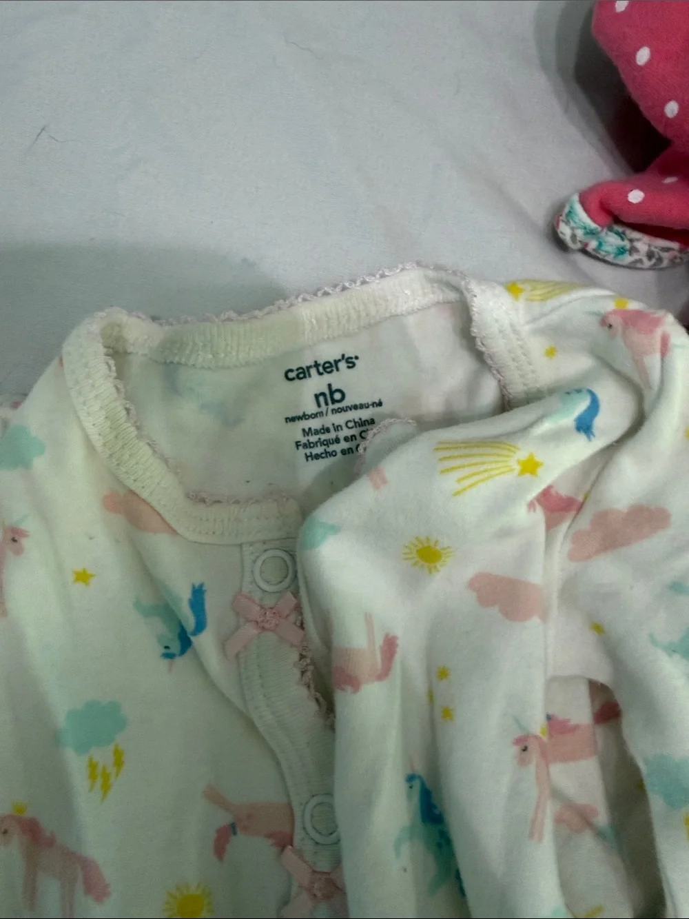 Assorted footed onesies (1 snap, 6 zip)